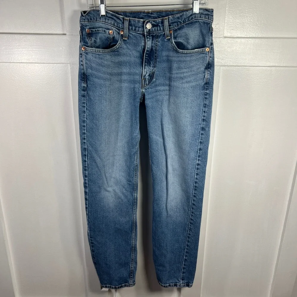 Levi Strauss 514 Straight Fit Jeans Mens‎ W32 L32 Medium Wash Denim Distressed